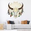 Vinilos bohemio diseños - Vinilo bohemio cabeza de búfalo en la primavera - ambiance-sticker.com