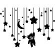 Vinilos infantiles de paredes - Vinilo oso en el cielo nocturno - ambiance-sticker.com