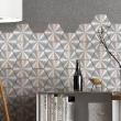 Vinilo azulejos hexagonales - Vinilos baldosas de cemento hexagonal gris acero - ambiance-sticker.com