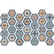 Vinilo azulejos hexagonales - Vinilo azulejos hexagonales madera patinada azul-verde - ambiance-sticker.com
