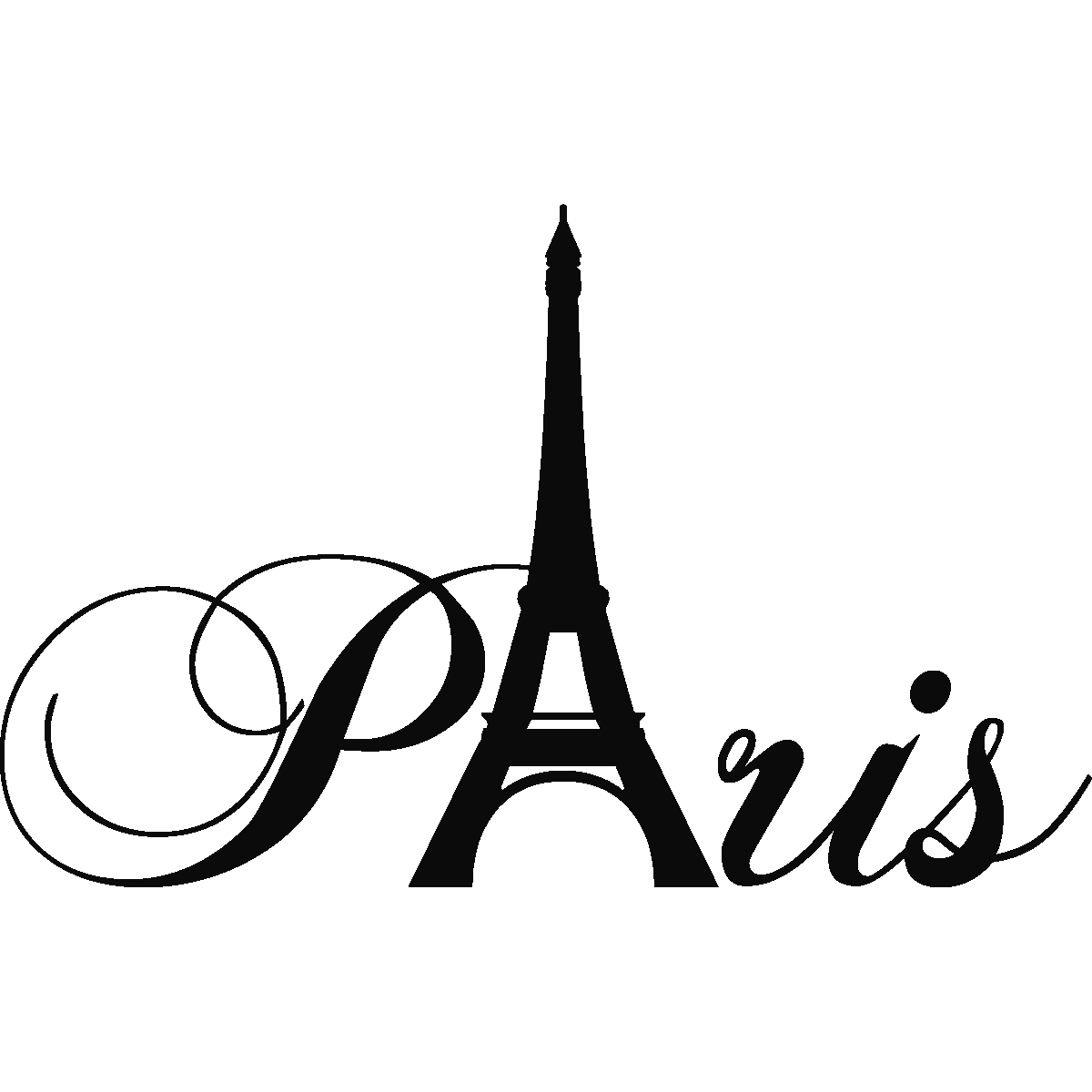 sticker paris avec la tour eiffel ambiance sticker city1 Paris letters
