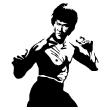 Stickers muraux cinéma - Sticker avec Bruce Lee - Dragon - ambiance-sticker.com