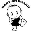 Stickers  pour les bébés - Sticker Bébé souriant - ambiance-sticker.com