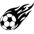 Stickers sport et football - Sticker  Ballon en feu - ambiance-sticker.com