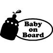 Stickers  pour les bébés - Sticker Biberon Baby on Board - ambiance-sticker.com