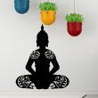 Stickers de silhouettes et personnages - Sticker Bouddha fleuri - ambiance-sticker.com