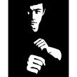 Sticker Bruce Lee portrait 1 - ambiance-sticker.com
