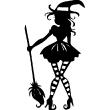 Stickers de silhouettes et personnages - Sticker Caricature sorcière - ambiance-sticker.com