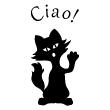 Stickers Ordinateurs Portables - Sticker Ciao chat - ambiance-sticker.com