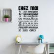 Stickers muraux citations - Sticker citation Chez moi je suis girly ... - ambiance-sticker.com