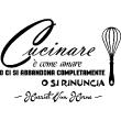 Stickers muraux pour la cuisine - Sticker citation Cucinare è come amare ...&#8203; - ambiance-sticker.com