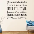 Stickers muraux citations - Sticker Je vous souhaite des rêves – Jacques Brel - ambiance-sticker.com