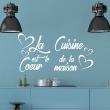Stickers muraux citations - Sticker citation La cuisine est le coeur de la maison - ambiance-sticker.com