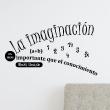 Stickers muraux citations - Sticker citation La imaginacion ... - Albert Einstein - ambiance-sticker.com