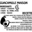 Stickers muraux pour la cuisine - Sticker citation recette Guacamole maison&#8203; - ambiance-sticker.com