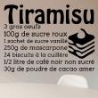 Stickers muraux pour la cuisine - Sticker citation recette Tiramisu&#8203; - ambiance-sticker.com