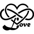 Stickers muraux Amour - Sticker mural Coeur artistique Love - ambiance-sticker.com