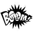 Stickers de silhouettes et personnages - Sticker Coup de poing Boom - ambiance-sticker.com