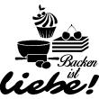 Sticker cuisine Backen ist liebe! - ambiance-sticker.com
