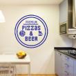 Sticker Premium pizzas & beer - Stickers muraux pour la cuisine - ambiance-sticker.com