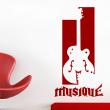 Stickers muraux musique - Sticker Design guitare - ambiance-sticker.com