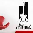 Stickers muraux musique - Sticker Design guitare - ambiance-sticker.com