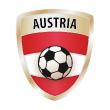 Stickers et Autocollants Voiture - Sticker Drapeau avec le football, Autriche - ambiance-sticker.com