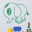 Stickers muraux pour les enfants - Sticker éléphant bien coiffé - ambiance-sticker.com