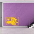 Stickers muraux design - Sticker mural Emergency exit - ambiance-sticker.com