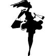 Stickers de silhouettes et personnages - Sticker Femme mondaine - ambiance-sticker.com