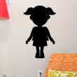 Stickers muraux pour les enfants - Sticker fille silhouette - ambiance-sticker.com