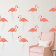 Stickers muraux Animaux - Sticker flamants roses artistiques - ambiance-sticker.com