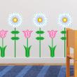 Stickers muraux pour chambre - Sticker mural fleurs blanches et roses - ambiance-sticker.com
