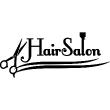 Sticker Hair salon avec ciseau - ambiance-sticker.com