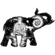 Stickers muraux hipster - Sticker hipster éléphant - ambiance-sticker.com