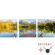 Stickers muraux - Sticker horloge Vue sur les montagnes ensoleillés - ambiance-sticker.com