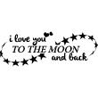 Sticker I love you to the moon and back - ambiance-sticker.com