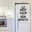 Sticker Keep calm and Bon appetit - Stickers muraux pour frigo - ambiance-sticker.com