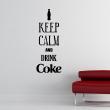 Stickers muraux 'Keep Calm' - Sticker Keep calm and drink coke - ambiance-sticker.com