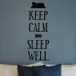 Stickers muraux 'Keep Calm' - Sticker Keep calm and sleep well - ambiance-sticker.com