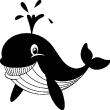 Stickers muraux Animaux - Sticker La baleine souriante - ambiance-sticker.com