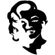 Sticker Marilyn Monroe inversée portrait - ambiance-sticker.com