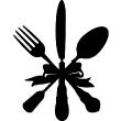 Sticker Nœud, fourchette, couteau, cuillère - Stickers muraux pour la cuisine - ambiance-sticker.com