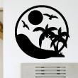 Stickers muraux design - Sticker palmiers sous les tropiques - ambiance-sticker.com