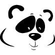 Stickers muraux Animaux - Sticker panda avec sourire - ambiance-sticker.com