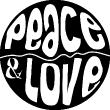 Stickers muraux citations - Sticker Peace & love - ambiance-sticker.com