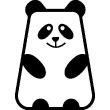 Sticker mural pour enfant petit panda type Manga pour la decoration. - ambiance-sticker.com