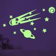 Stickers muraux phosphorescent - Sticker mural comète et des planètes - ambiance-sticker.com