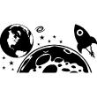 Stickers muraux pour les enfants - Sticker Planètes et vaisseau spatial - ambiance-sticker.com
