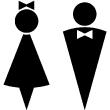 Sticker muraux pour portes - Sticker Hommes / Femmes signe 3 - ambiance-sticker.com